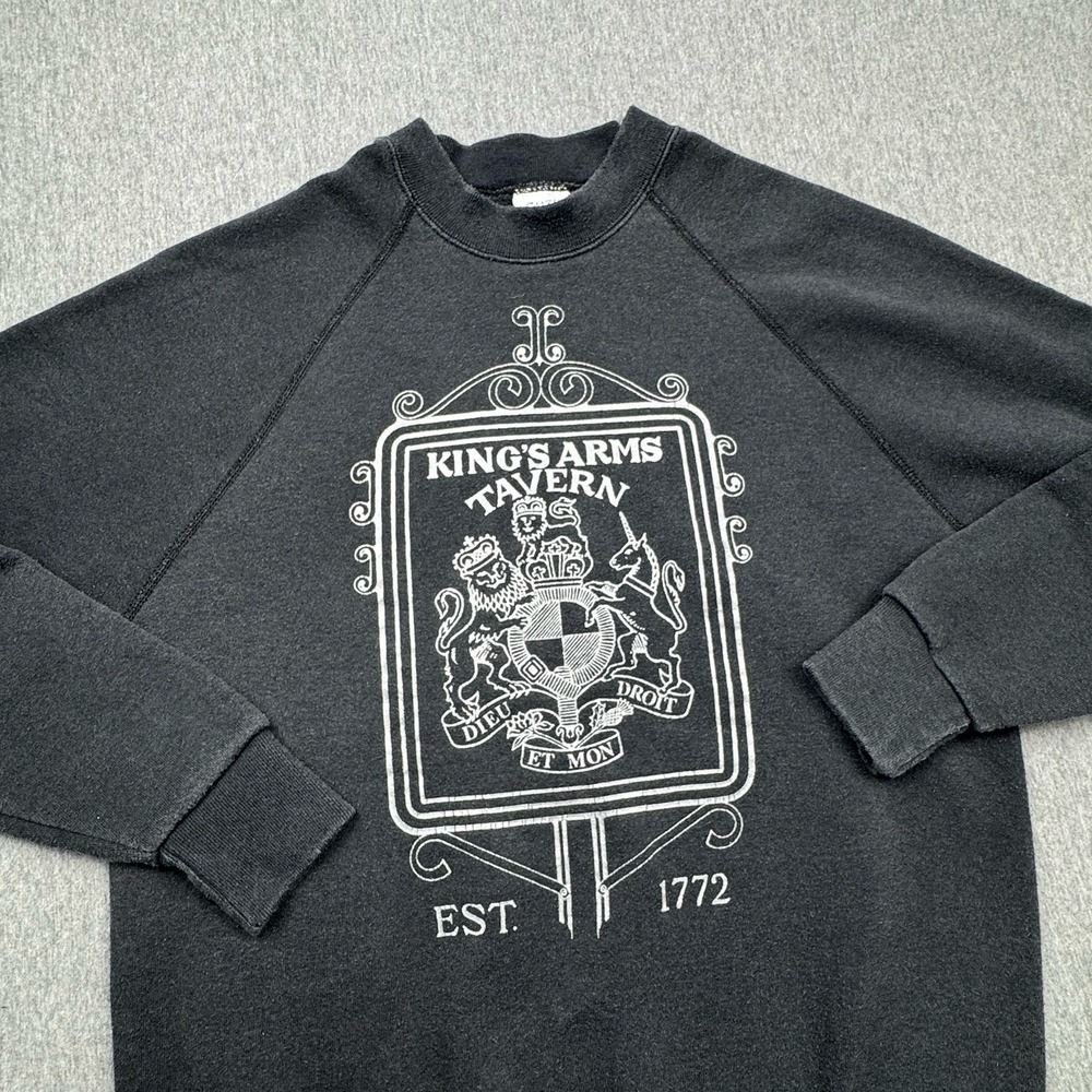 Colonial Williamsburg Sweatshirt Crewneck Sz L 90s USA Kings Arms Tavern Vtg USA